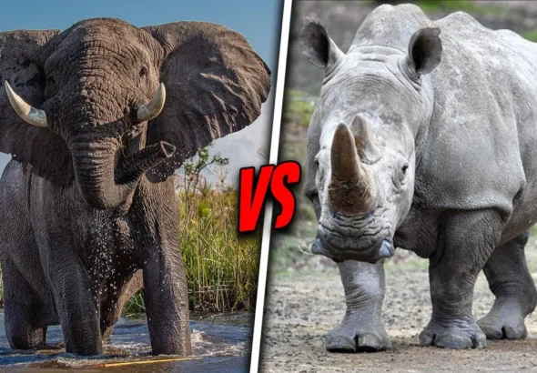 Elephant vs Rhinoceros