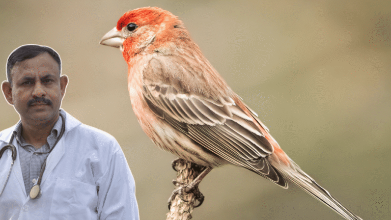 Finch Puffing Feathers